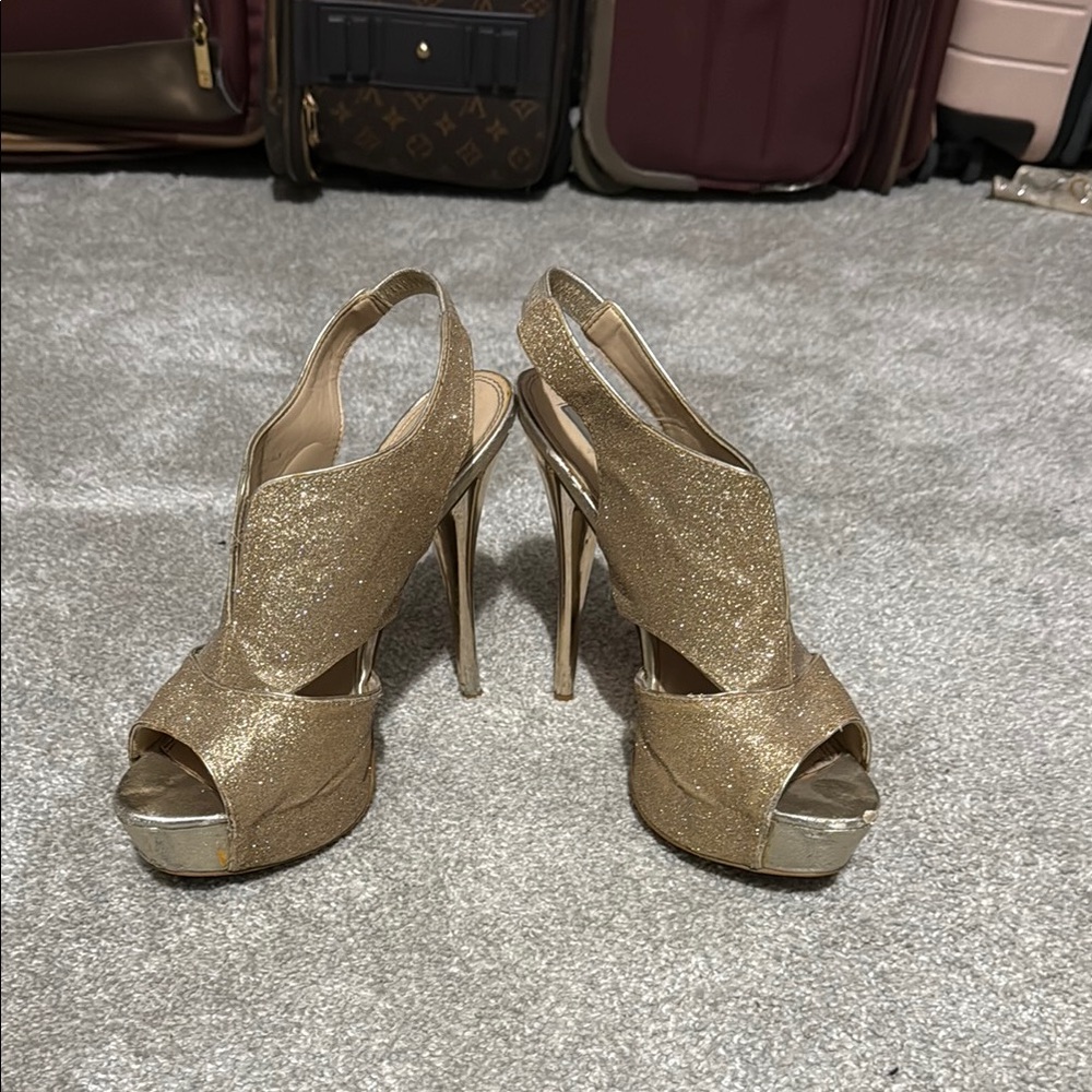 Steve Madden Gold Stiletto Heels